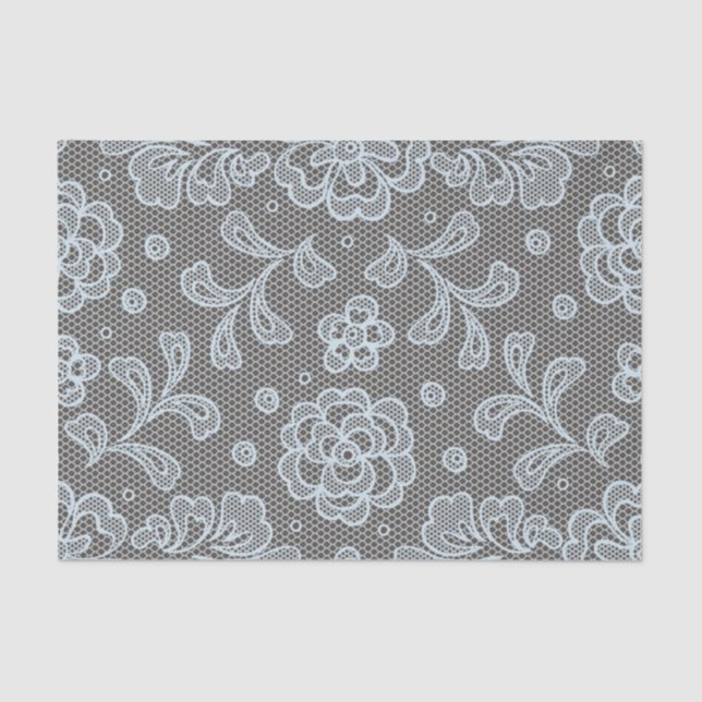 Spitzemuster, Blume Vintage 6 Seidenpapier (Vorderseite)