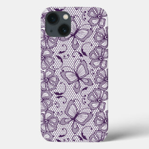 Spitzemuster mit Schmetterlingen Case-Mate iPhone Hülle