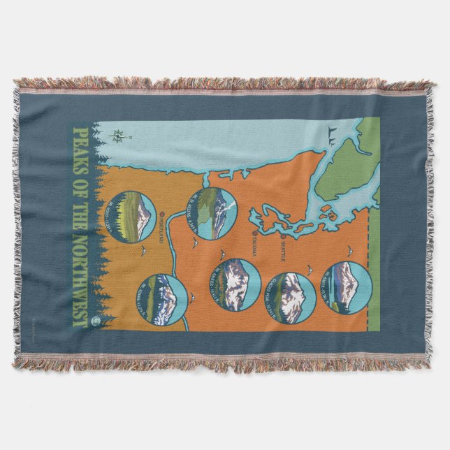 Spitzen des Nordwestens - 5 verschiedene Berge Decke (Vorderseite)