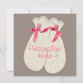 Spitzen elegante Winter-Schleife Spitze rosa Sahne