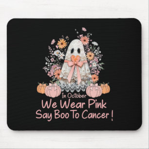 Spitzen-Geist Coquette-Schleife Vintage Brustkrebs Mousepad