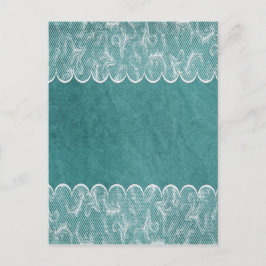 Spitzen in Aquamarin und weiß Postkarte
