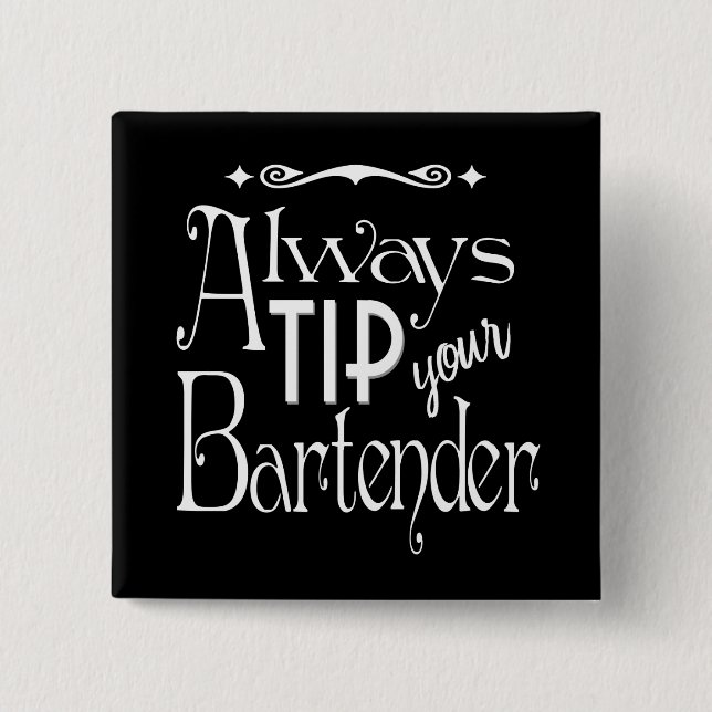 Spitzen Sie immer Ihren typografischen Entwurf des Button (Vorderseite)