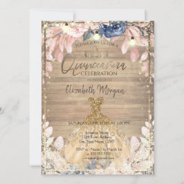 Spitzen, Tiara, Leuchten, Kleid Holz Blume Quincea Einladung