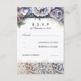 Spitzen und Vintage Aquarellfarben UAWG RSVP Karte