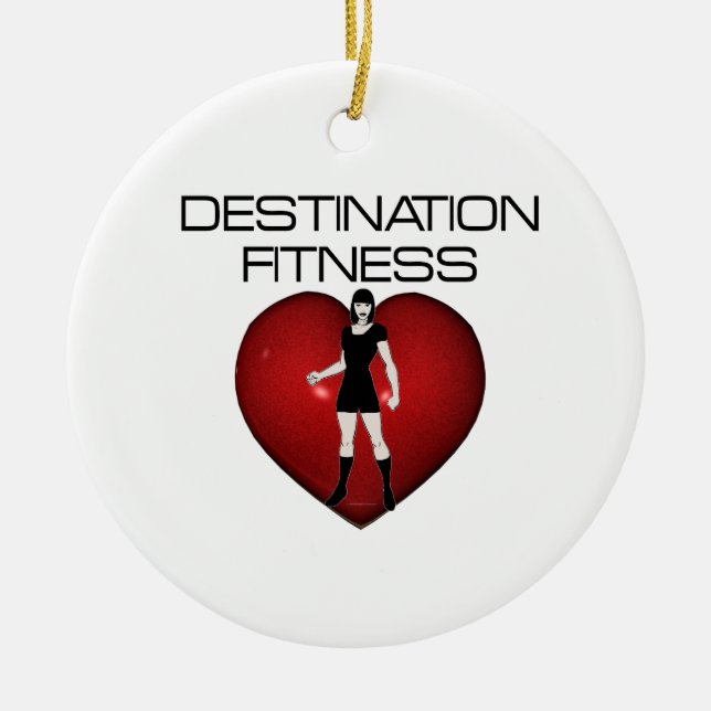 SPITZENbestimmungsort-Fitness Keramikornament (Vorne)