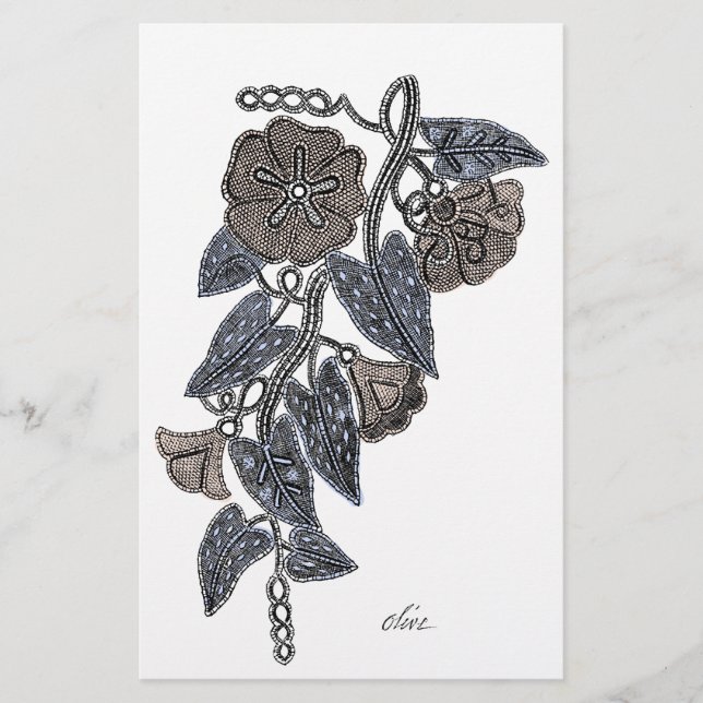 SpitzenBlume Briefpapier (Vorderseite)