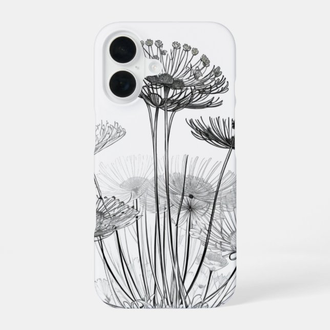 Spitzenblüte iPhone 16 Hülle (Rückseite)
