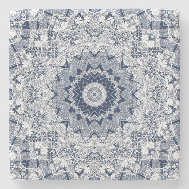 Spitzendekoration Steinuntersetzer (Vorderseite)