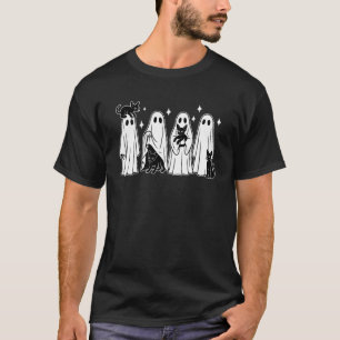 Spitzengeist hält schwarze Katze Halloween Katzenl T-Shirt