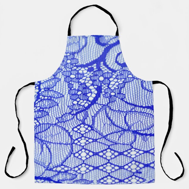 Spitzengewebe in blau. Royal Blue Couture Lace Pat Schürze (Vorderseite)
