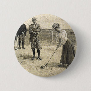 SPITZENgolf-Mädchen Button