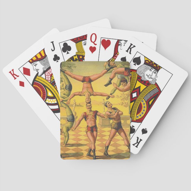 SPITZENgymnastik-alte Schule Spielkarten (Rückseite)