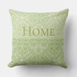 Spitzenherzen Soft Olive Kissen