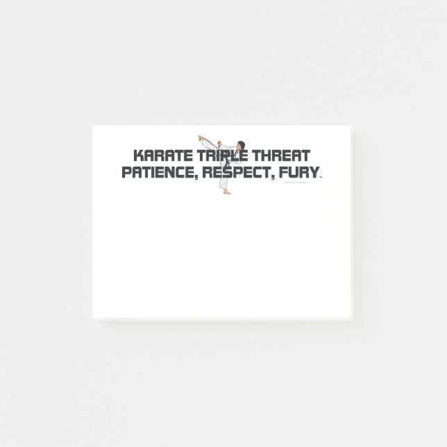 SPITZENkarate-Slogan Post-it Klebezettel (Vorderseite)