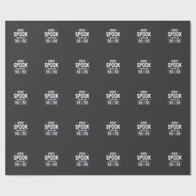 Spitzenmäßiges Halloween-Design für Mütter_1 Geschenkpapier (Flach)