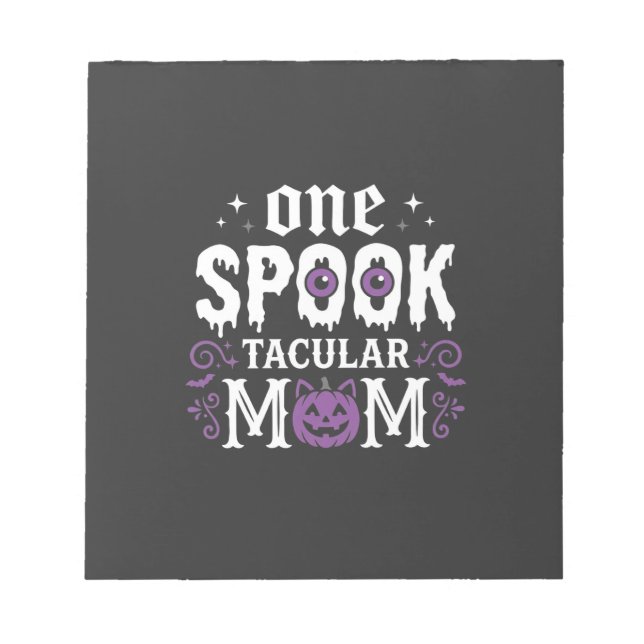 Spitzenmäßiges Halloween-Design für Mütter_1 Notizblock (Vorderseite)