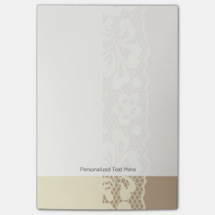 Spitzenmuster, Blume Vintag 7 Post-it Klebezettel