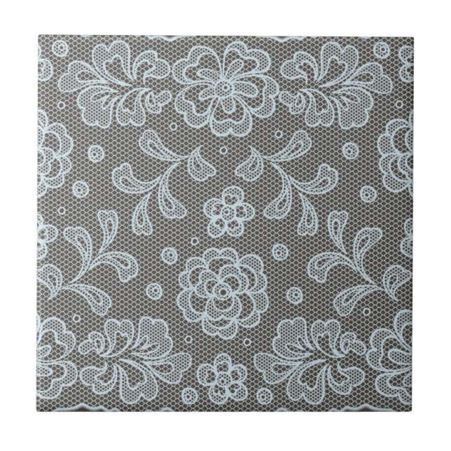 Spitzenmuster, Blumen vintage 6 Fliese (Vorderseite)