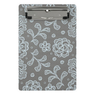 Spitzenmuster, Blumen vintage 6 Mini Klemmbrett