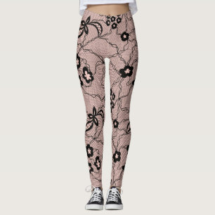 Spitzenmuster Leggings