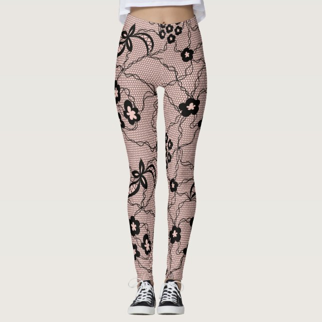 Spitzenmuster Leggings (Vorderseite)