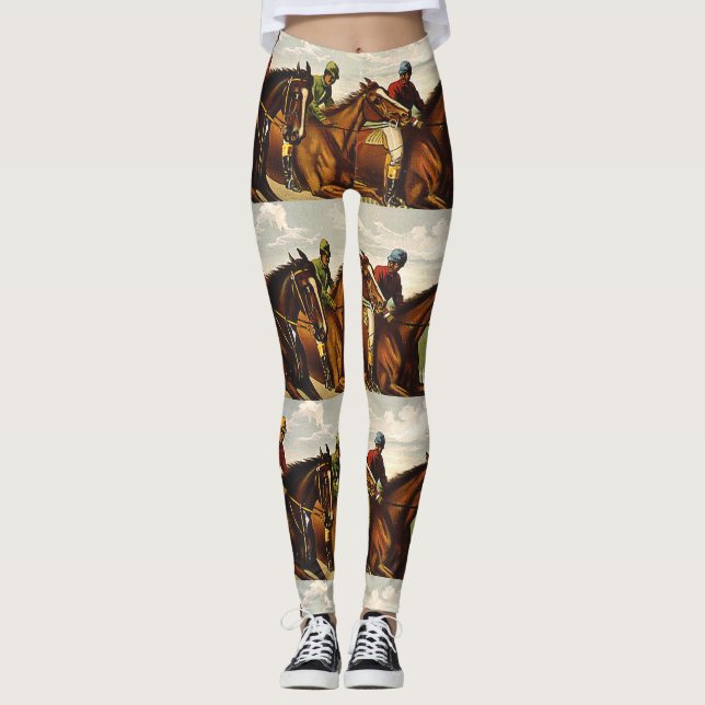 SPITZENPferderennen-Leben Leggings (Vorderseite)