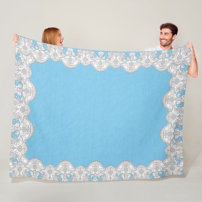 Spitzenrahmen Fleecedecke (Beispiel)