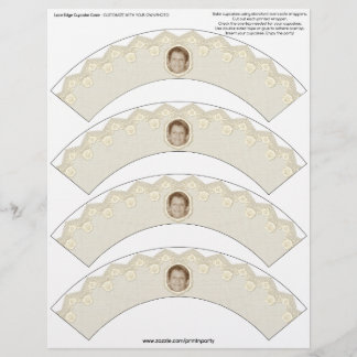 Spitzenrand Cupcake Cosie - Beige - individuell ei