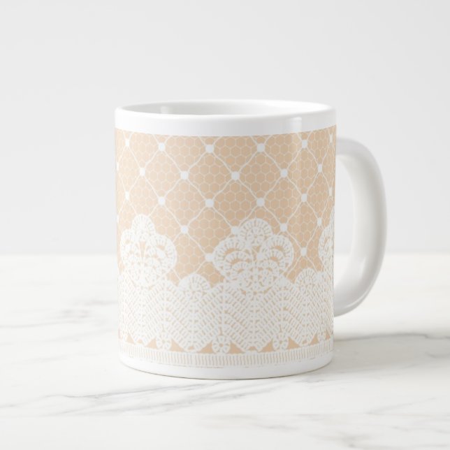 Spitzenrand Jumbo-Tasse (Vorderseite Rechts)