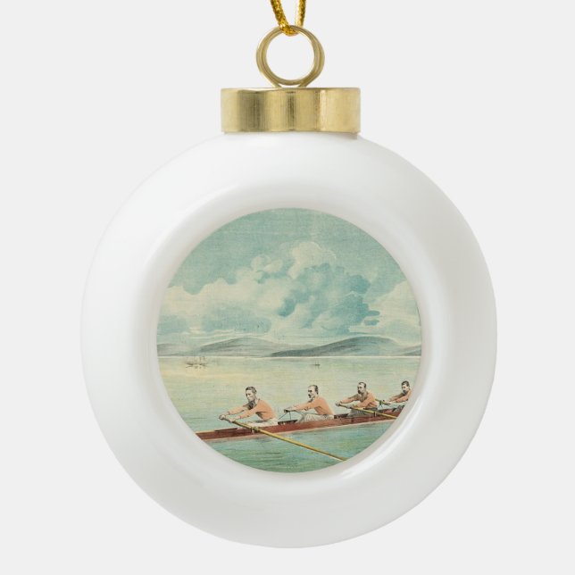 SPITZENRower Keramik Kugel-Ornament (Vorderseite)
