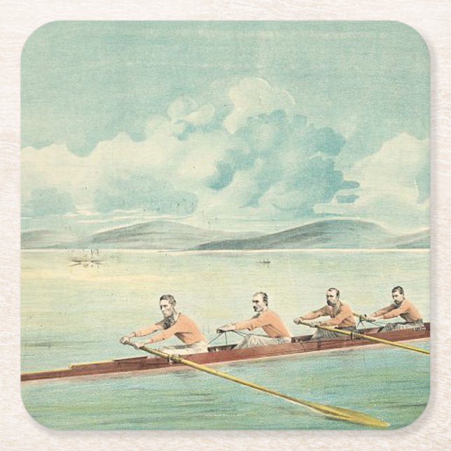 SPITZENRower Rechteckiger Pappuntersetzer (Vorderseite)