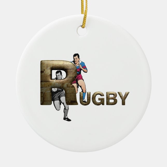 SPITZENRugby Keramik Ornament (Vorne)