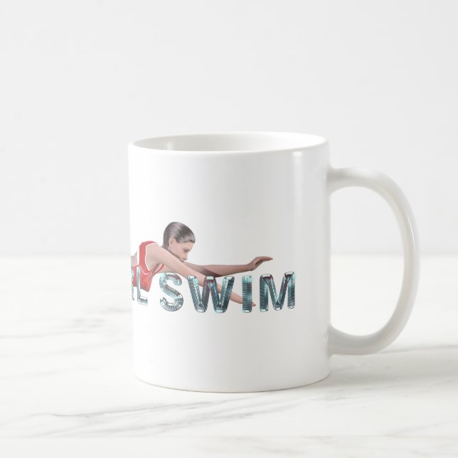 SPITZENSchwimmen-Mädchen-Schwimmen Kaffeetasse (Rechts)