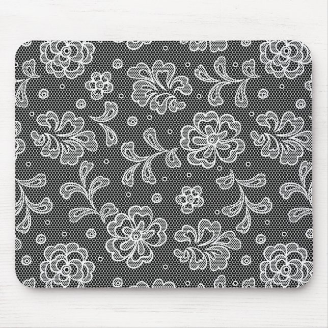 Spitzenstoffmuster 1 mousepad (Vorne)