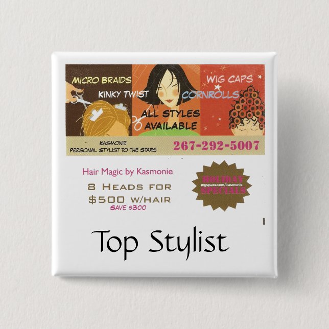 SpitzenStylistknopf Button (Vorderseite)