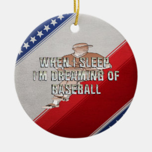 Spitzenträumen des Baseballs Keramikornament