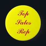 Spitzenverkaufs-Repräsentanten-Knopf Button<br><div class="desc">Vergüten Sie Ihre Verkaufsripse mit einem kundenspezifischen Geschenk.  Dieser Entwurf kann mit einem Namen personalisiert sein oder mit Ihrer eigenen einzigartigen Mitteilung besonders angefertigt werden.  Dieser Entwurf kann gekauftes unbesehenes sein,  oder Sie können es als Schablone verwenden,  um Ihren eigenen einzigartigen Entwurf zu machen.</div>