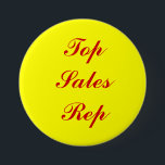 Spitzenverkaufs-Repräsentanten-Knopf Button<br><div class="desc">Vergüten Sie Ihre Verkaufsripse mit einem kundenspezifischen Geschenk.  Dieser Entwurf kann mit einem Namen personalisiert sein oder mit Ihrer eigenen einzigartigen Mitteilung besonders angefertigt werden.  Dieser Entwurf kann gekauftes unbesehenes sein,  oder Sie können es als Schablone verwenden,  um Ihren eigenen einzigartigen Entwurf zu machen.</div>