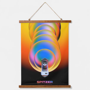 Spitzer Space Telescope Poster. Wandteppich Mit Holzrahmen