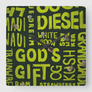 Spitznamen Quadratische Wanduhr