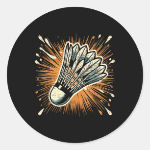 Splash Art Badminton Federball Runder Aufkleber