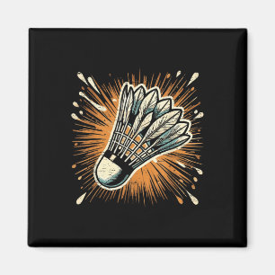 Splash Art Badminton Shuttle Magnet