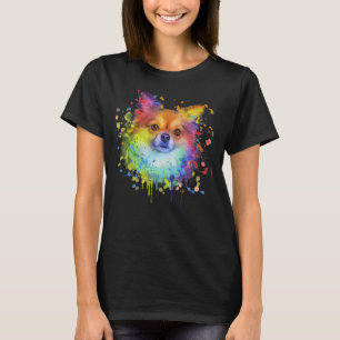 Splash Art Chihuahua Niedlich Männer Frauen Kinder T-Shirt
