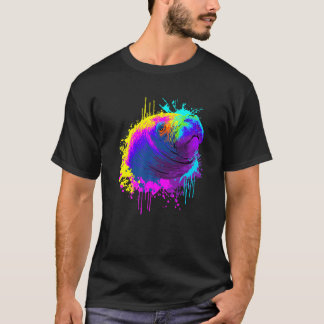 Splash Art Dugong Gift Animal Manatevers T-Shirt