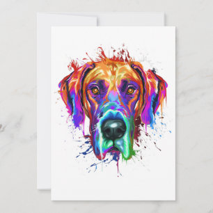 Splash Art Great Dane Puppy Lover Geschenke Ankündigung