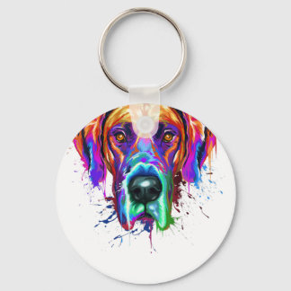 Splash Art Great Dane Puppy Lover Geschenke Schlüsselanhänger