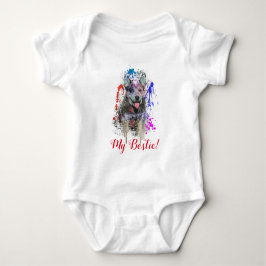 Splash Art Niedlich Blue Heeler Dog Baby Bodysuit Strampler