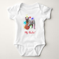 Splash Art Niedlich British Bulldog Baby Bodysuit