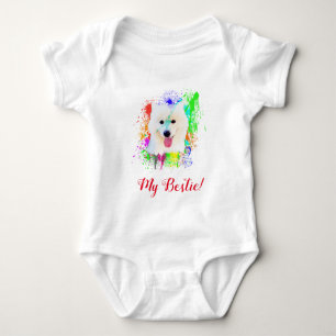 Splash Art Niedlich Samoyed Hunde Baby Bodysuit Baby Strampler